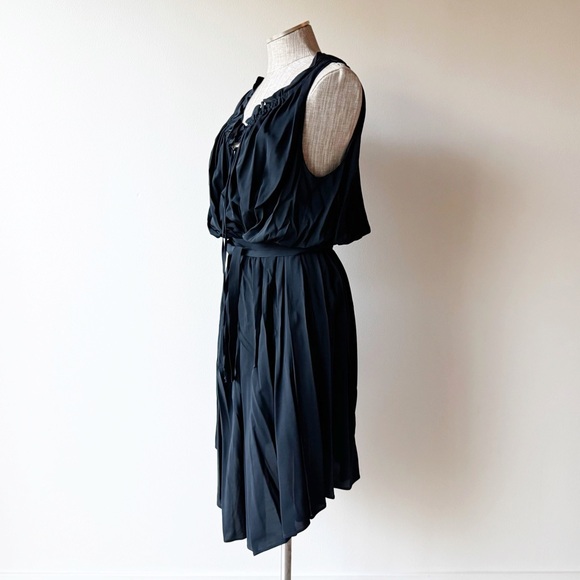 Altuzarra Black Blouson Peasant Style Dress